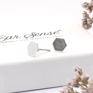 Nickel Free Silver Hoop & Stud Earrings Set