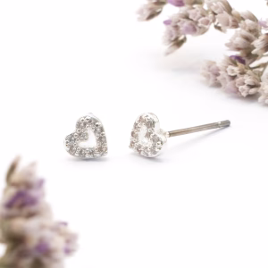 Pink Crystal Heart & Turtle Stud Earring Gift Set