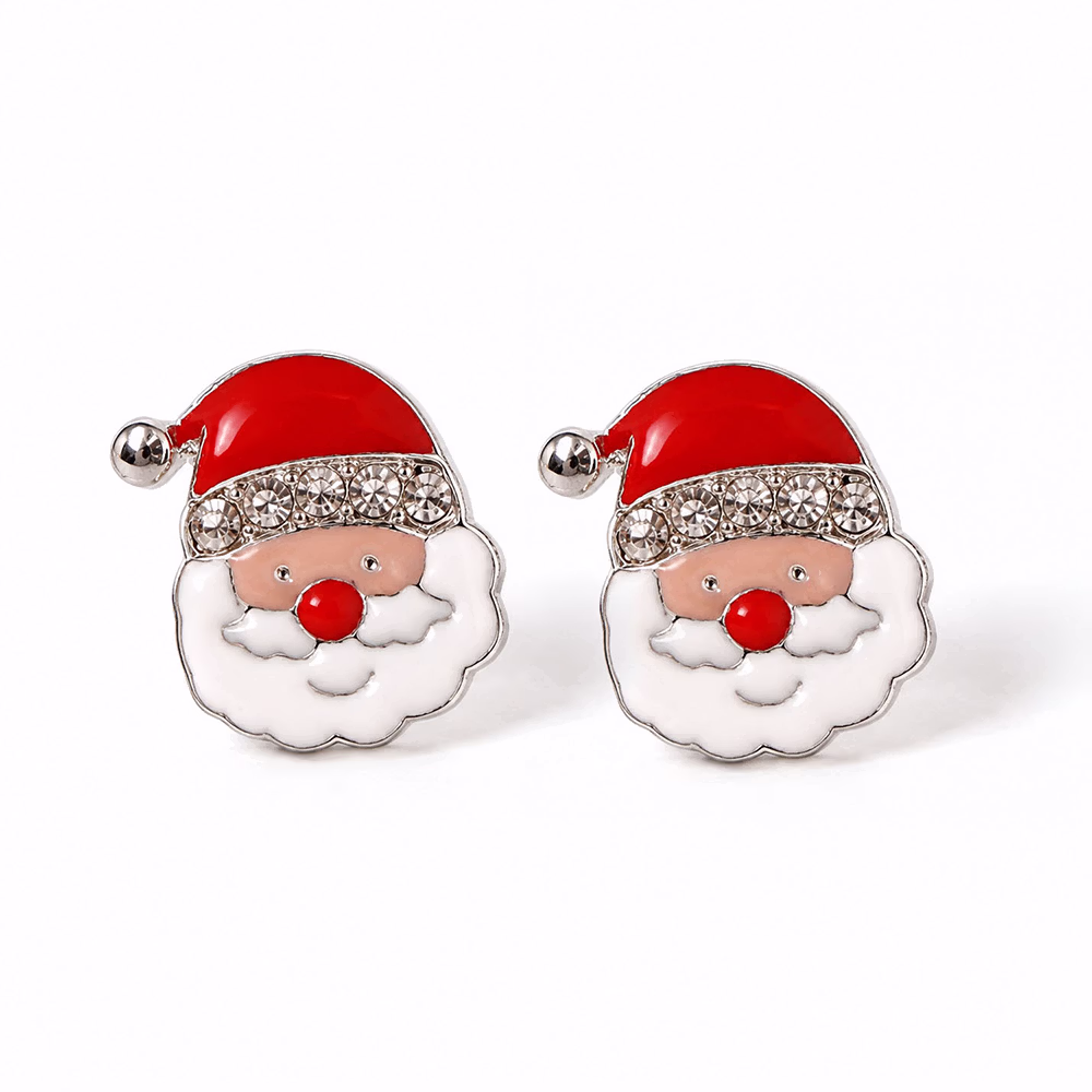 Santa Face Stud Earrings - Image 5