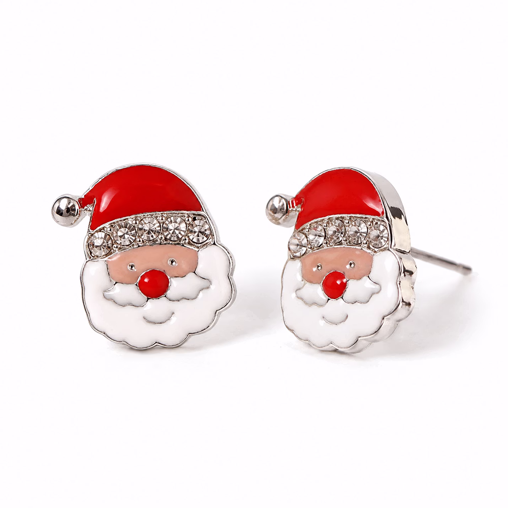 Santa Face Stud Earrings - Image 4