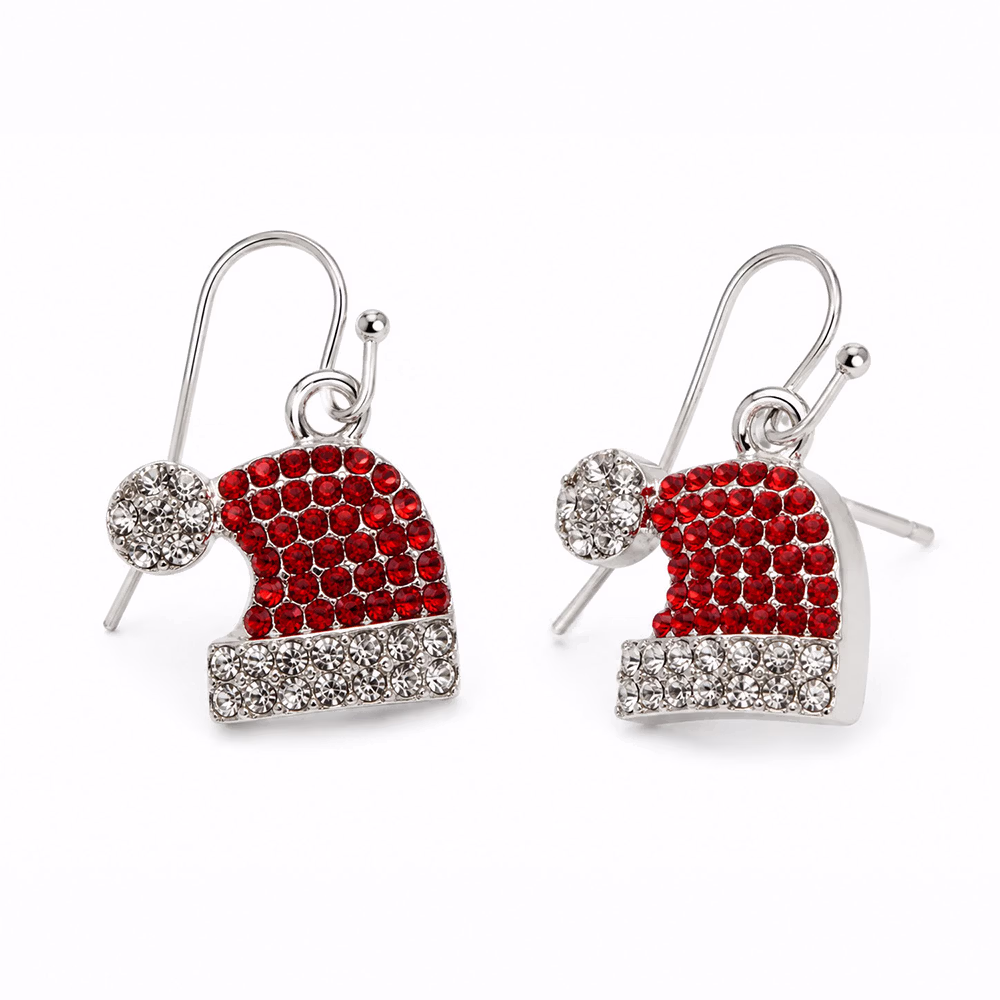 Santa Hat Drop Earrings - Image 4