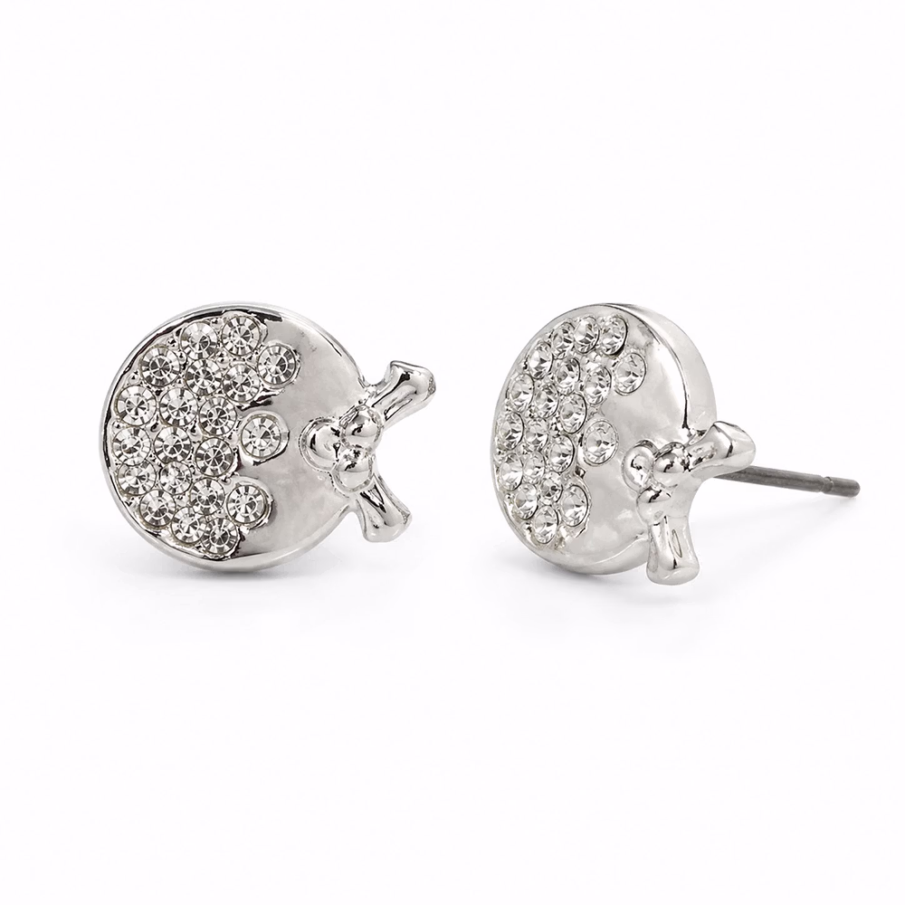 Silver Crystal Christmas Pudding Stud Earrings - Image 4
