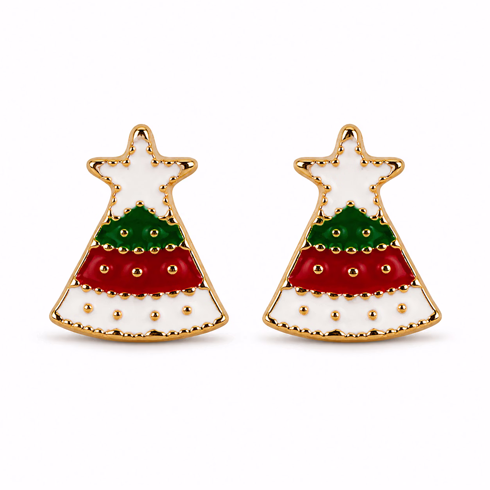 Star Christmas Tree Stud Earrings - Image 5