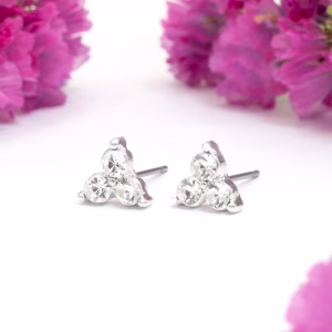 Trinity Crystal Stud Earrings