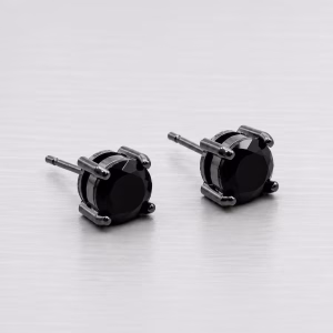 Black Eclipse Stud Earrings