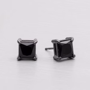Black Spell Square Stud Earrings
