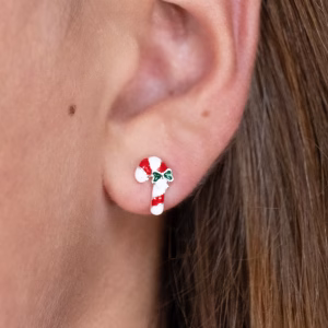 Petite Candy Cane Stud Earrings