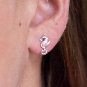 Pink Seahorse Earrings