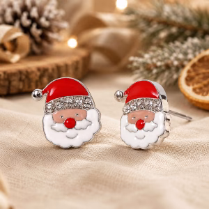 Santa Face Stud Earrings