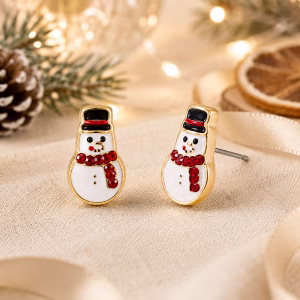 Snowman Stud Earrings