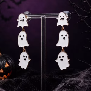 Ghost Triple Drop Earrings