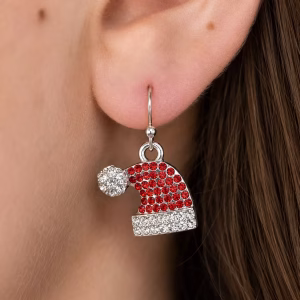 Santa Hat Drop Earrings
